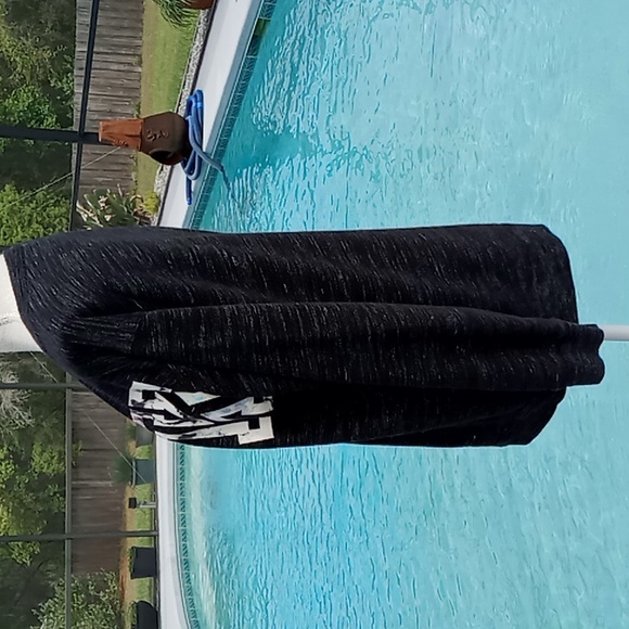 PINK By Victoria Secret Women's  Logo Campus Fleece Sweatshirt Size Small Black - Picture 5 of 12